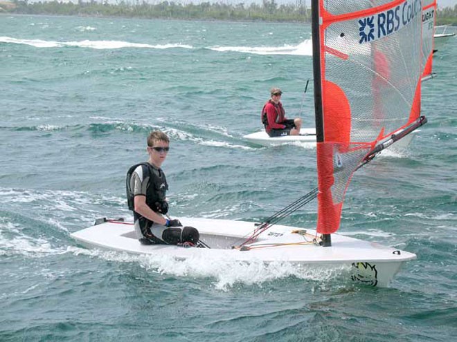 Oliver Fogerty CAY before the start . With an 8th and a 10th he sits 9th overall but is too old to qualify for a YOG country spot. © Byte Class http://bytechamps.org/